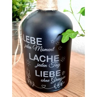 Black Bottle Lebe Lache Liebe