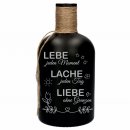 Black Bottle "Lebe Lache Liebe" Deko...