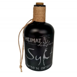 Black Bottle Flaschenlicht "Sylt" Heimathafen Deko maritim