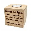 Teelichthalter "Oma & Opa" - Geschenk für Großeltern