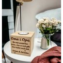 Teelichthalter "Oma & Opa" - Geschenk für Großeltern
