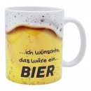Keramik-Tasse "Bier-Design" Geschenk für Papa / Männer