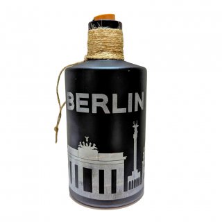 Flaschenlicht BERLIN Skyline Lichterflasche mit LED Lasergravur