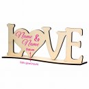Love Schriftzug - Personalisierte Geschenk mit Gravur
